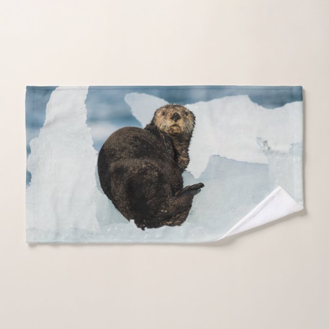 Resting Sea Otter Hand Towel (Hand Towel)