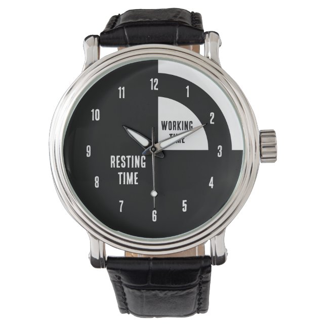 Resting Time / Working Time Funny Watch (Front)