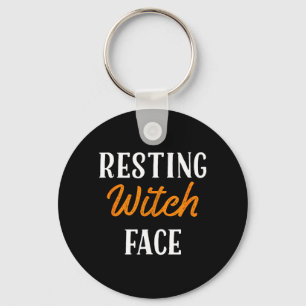 Resting Witch Face Cool Funny Halloween Key Ring