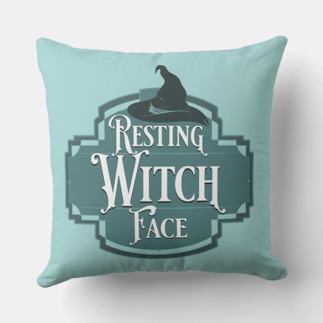 Resting Witch Face Cushion (Back)