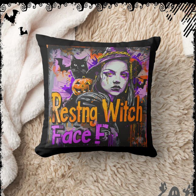 Resting Witch Face | ExDesigner | Halloween Cushion (Creator Uploaded)