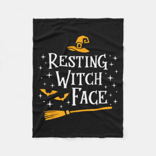 Resting Witch Face Fleece Blanket