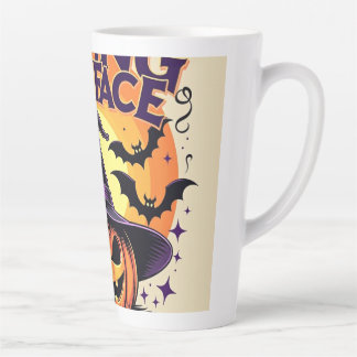 Resting Witch Face – Funny Halloween Pumpkin  Latte Mug