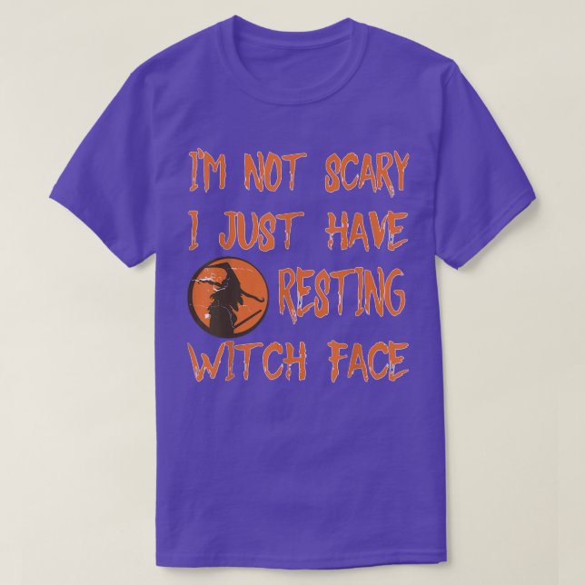 Resting Witch Face Funny Halloween  T-Shirt (Design Front)