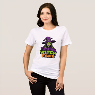 Resting Witch Face Funny Halloween Womens Tshirts