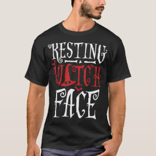 Resting Witch Face Funny Lazy Easy Halloween Costu T-Shirt