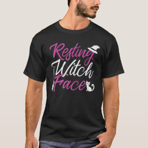 Resting Witch Face Funny Spooky Broomstick Hallowe T-Shirt