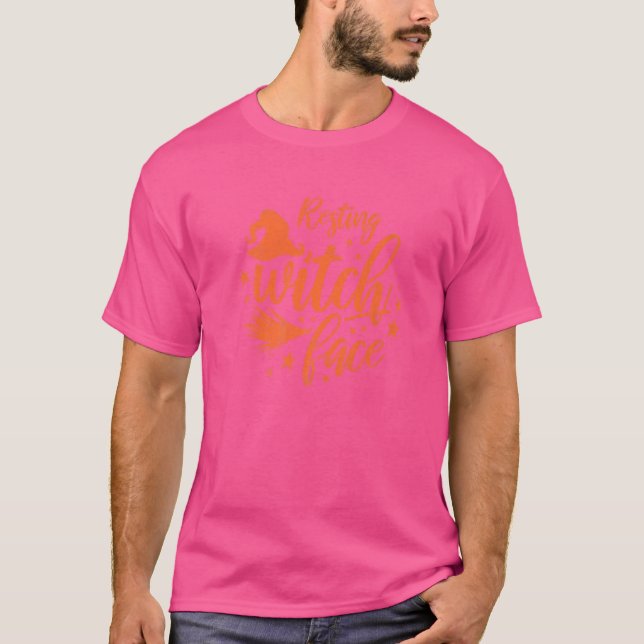 Resting Witch Face Halloween  1 T-Shirt (Front)