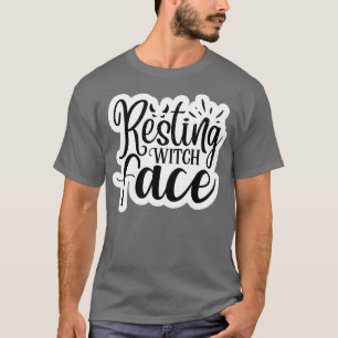 Resting Witch Face Halloween Spirit Ghost T-Shirt