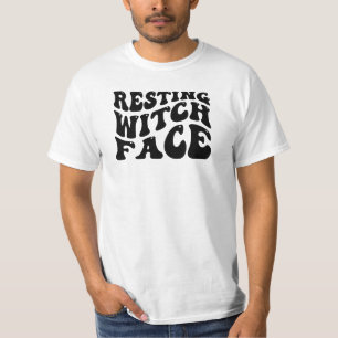 Resting Witch Face-Halloween-Spooky-Scary-Funny T-Shirt