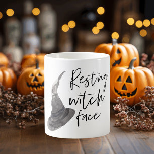 Resting Witch Face Happy Halloween Fun Quote Coffee Mug