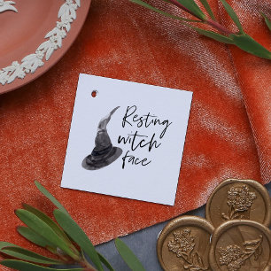 Resting Witch Face   Happy Halloween   Fun Quote   Favour Tags