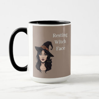 Resting Witch Face Mug | Halloween Coffee Cup