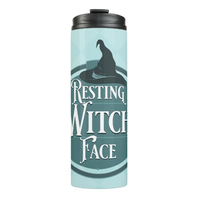 Resting Witch Face Thermal Tumbler (Front)