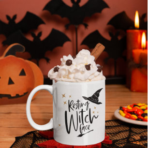 Resting Witch Face Two-Tone Coffee Mug