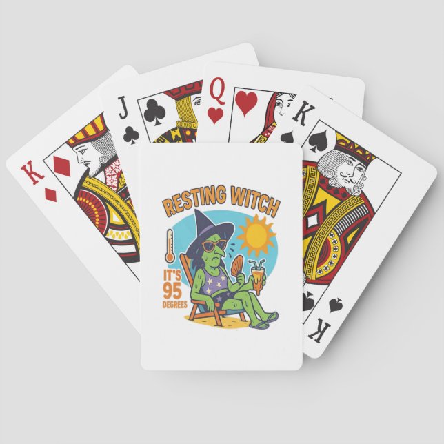 Resting Witch – Summerween Premium Playing Cards (Back)