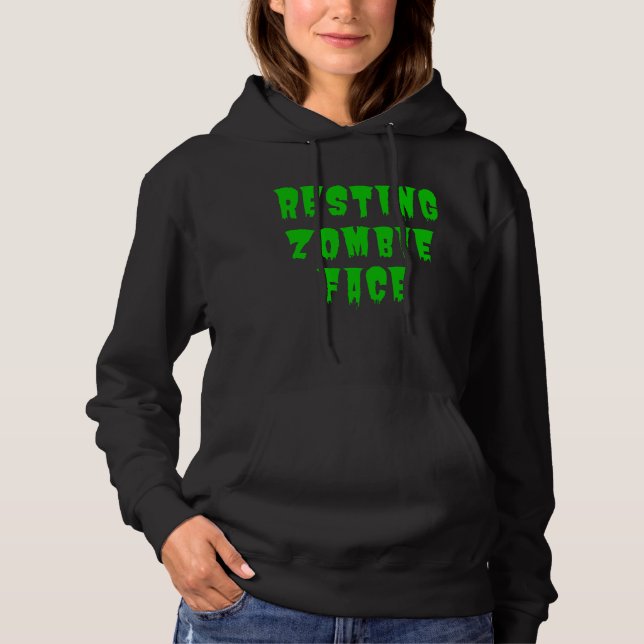 Resting Zombie Face - Funny Halloween 2022     Hoodie (Front)
