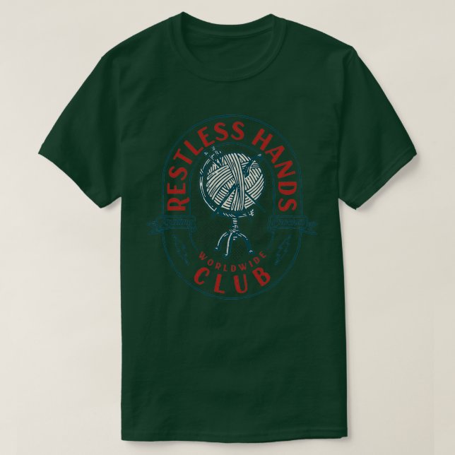 Restless Hands Club Red  T-Shirt (Design Front)