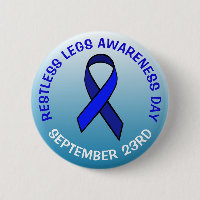 Restless Legs Awareness Day Blue Ribbon