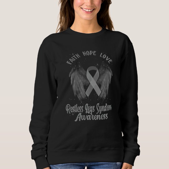 Restless Legs Syndrome Awareness Brain Disease Rel Sweatshirt (Front)