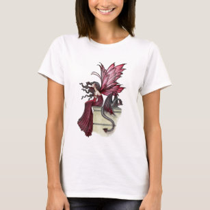 Restless Ruby Gothic Red Fairy and Dragon T-Shirt