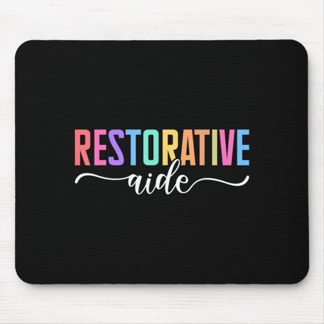 Restorative Aide Designs Unisex-Adults Black Mouse Pad (Front)