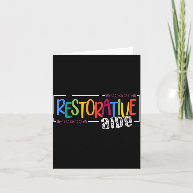 Restorative Aide Designs Unisex-Adults Black Short Card (Front)