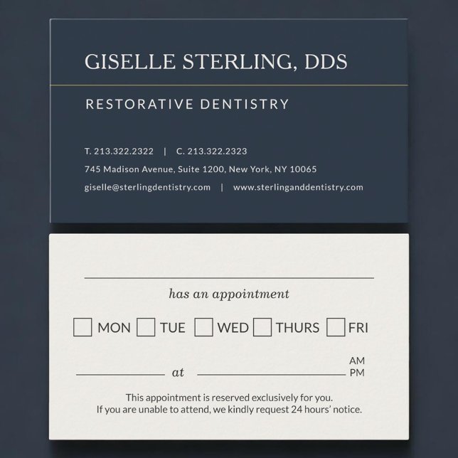 Restorative Dentistry Office Appointment Reminder Card (Creator Uploaded)