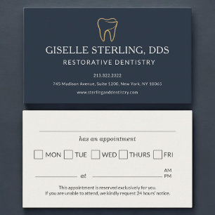 Restorative Dentistry Tooth Appointment Reminder Card