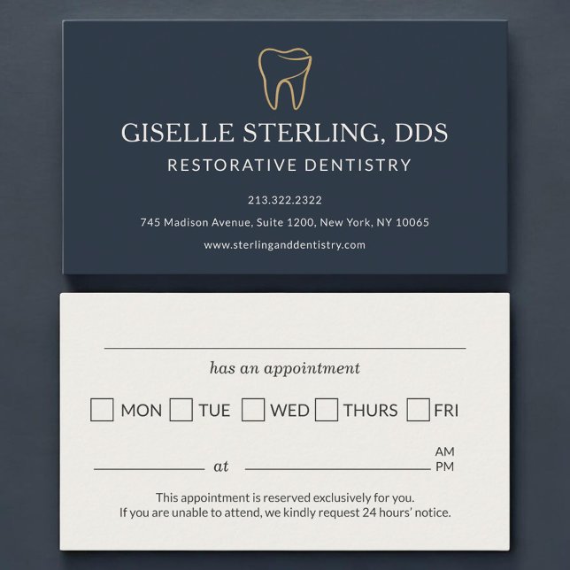 Restorative Dentistry Tooth Appointment Reminder Card (Creator Uploaded)