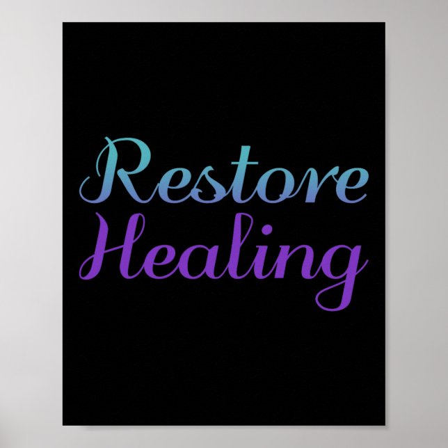 Restore Healing Suicide Prevention Depression Awar Poster (Front)
