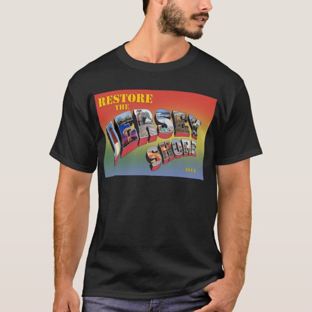 Restore Jersey Shore Hurricane Relief tee shirt (Front)