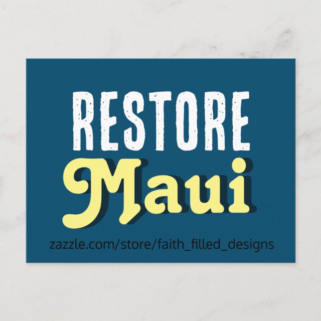 Restore Maui Invitation Postcard (Front)
