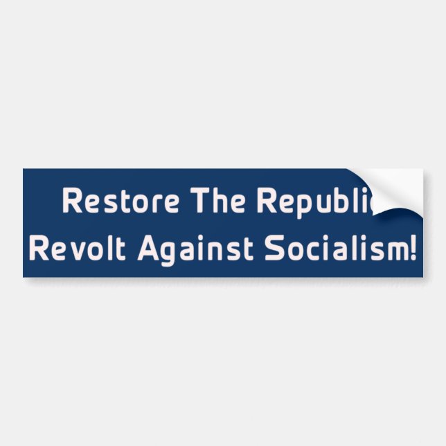 Restore Republic Bumper Sticker (Front)