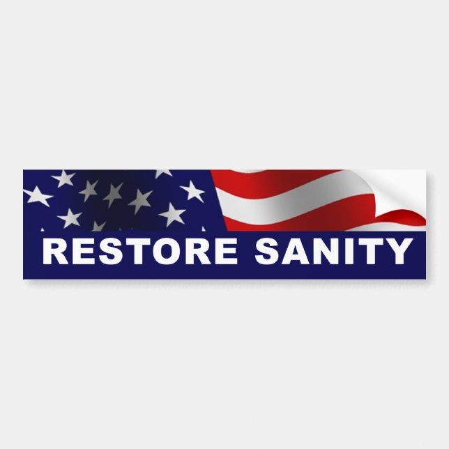 Restore Sanity Bumper Sticker (Front)
