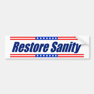 Restore Sanity Bumper Sticker