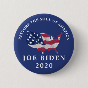 Restore The Soul Of America Joe Biden 2020 6 Cm Round Badge