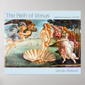 Restored and Recolored Botticelli Birth of Venus Poster