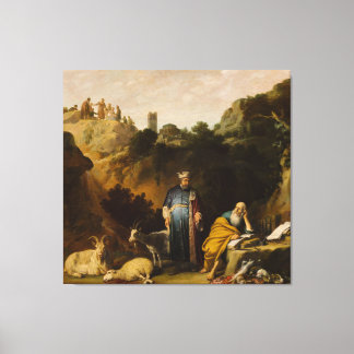 Restored Classical Painting: Elijah & the Prophets Canvas Print