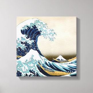 Restored Great Wave off Kanagawa by Hokusai Canvas Print
