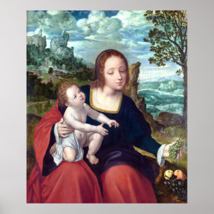 Restored Netherlandish Painting Flight to Egypt Poster