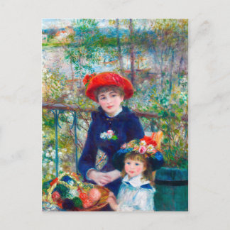 Restored Renoir Two Sisters On the Terrace Artwork Postcard