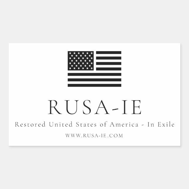 Restored United States of America-In Exile Sticker (Front)