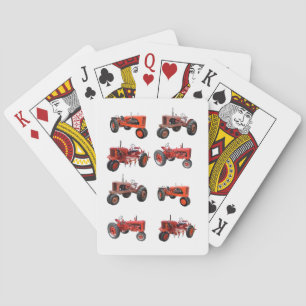 Restored Vintage Tractors Playing Cards