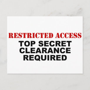 Restricted Access Postcard