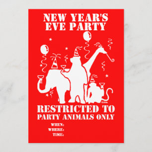 Restricted to party animals only invitation