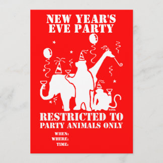 Restricted to party animals only invitation