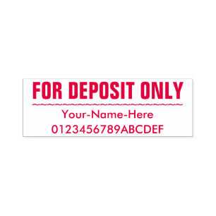 Restrictive Endorsement w/ Custom Name Self-inking Stamp