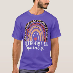 Restro Intervention Specialist Rainbow Teacher T-Shirt