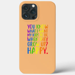 Restro LGBT Awareness Parents Mum Dad Gay Pride  iPhone 13 Pro Max Case